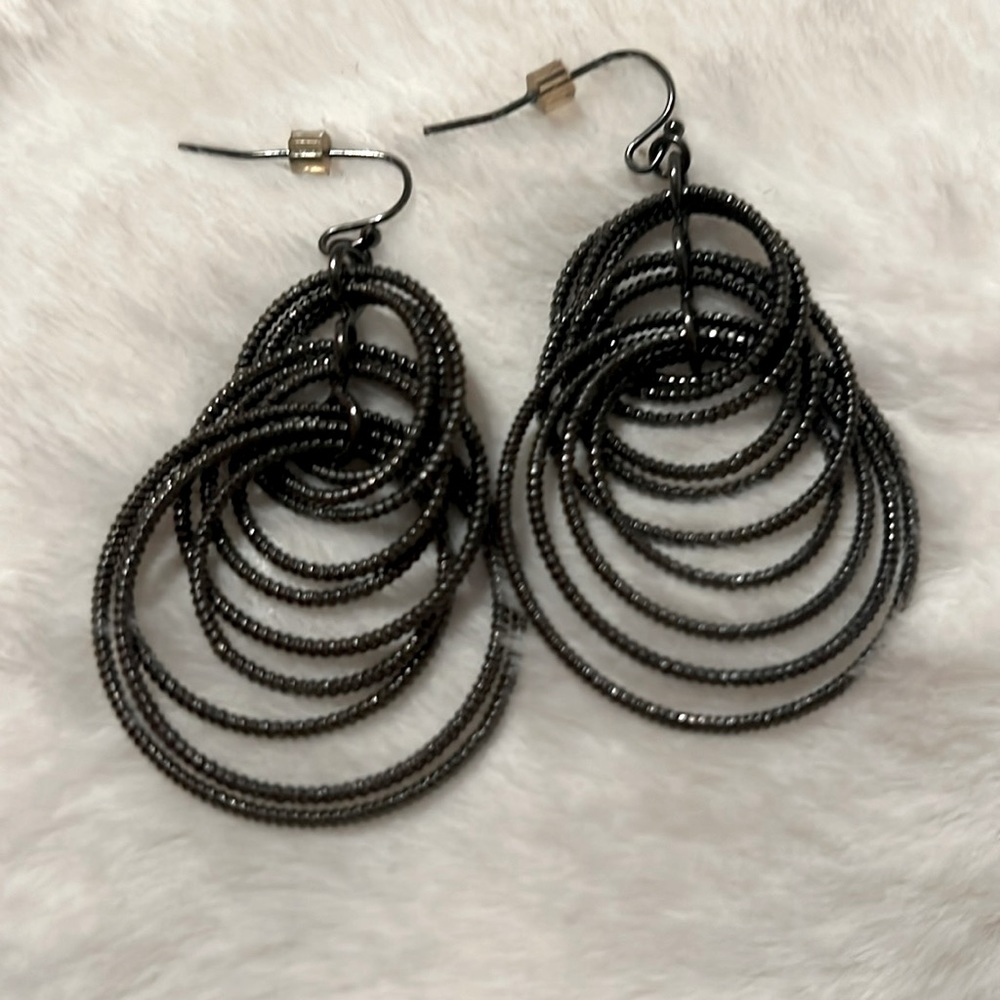 Lia Sophia gunmetal earrings